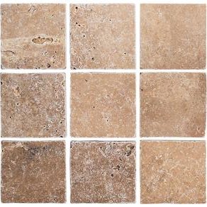 Natural Stone - Tumbled Travertine 4x4 * Color: Noce from Dream Home Interiors in Colorado Springs, CO